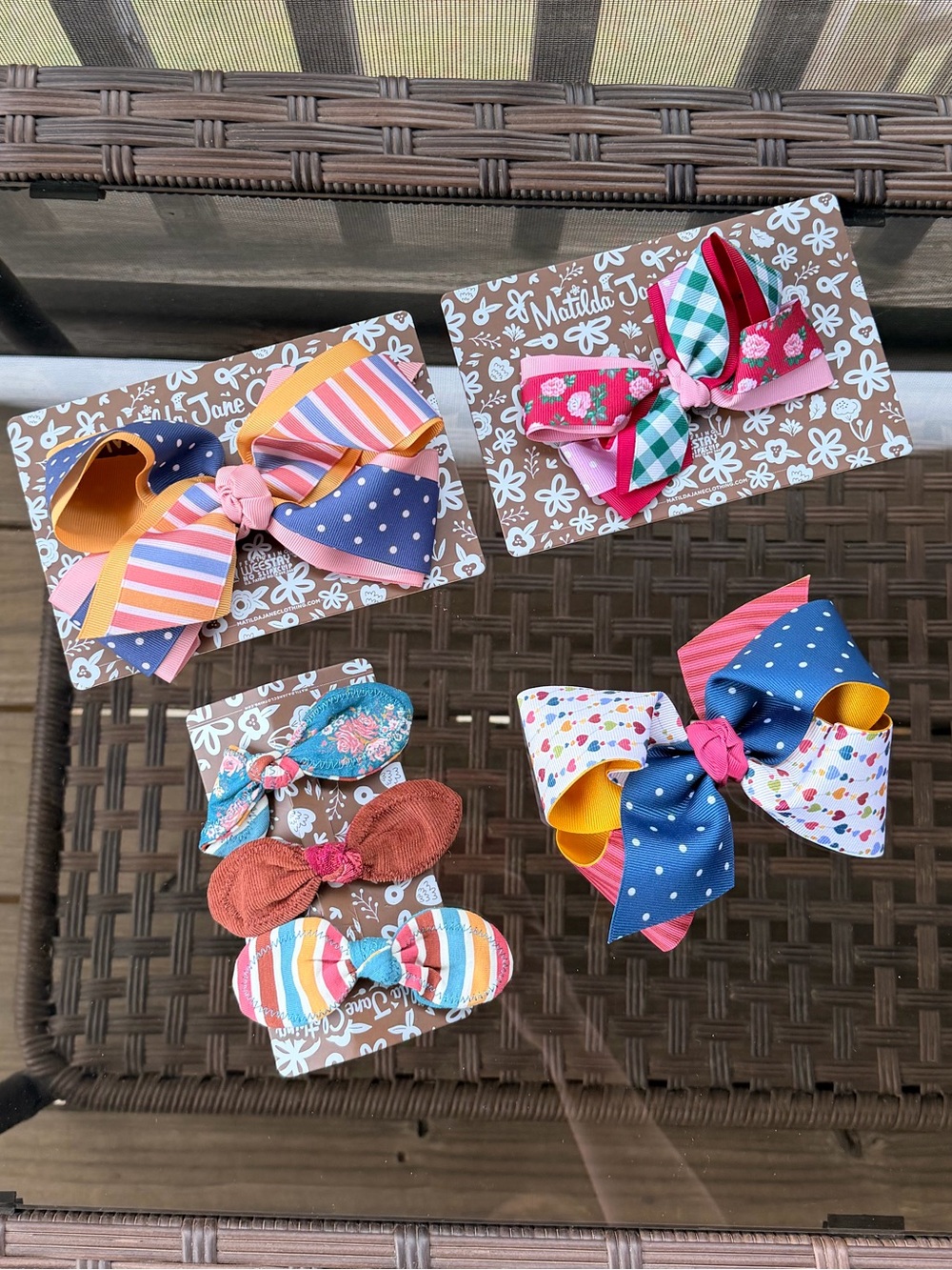 Matilda Jane Kids Multicolor Bow Hair Bows - Set of 4